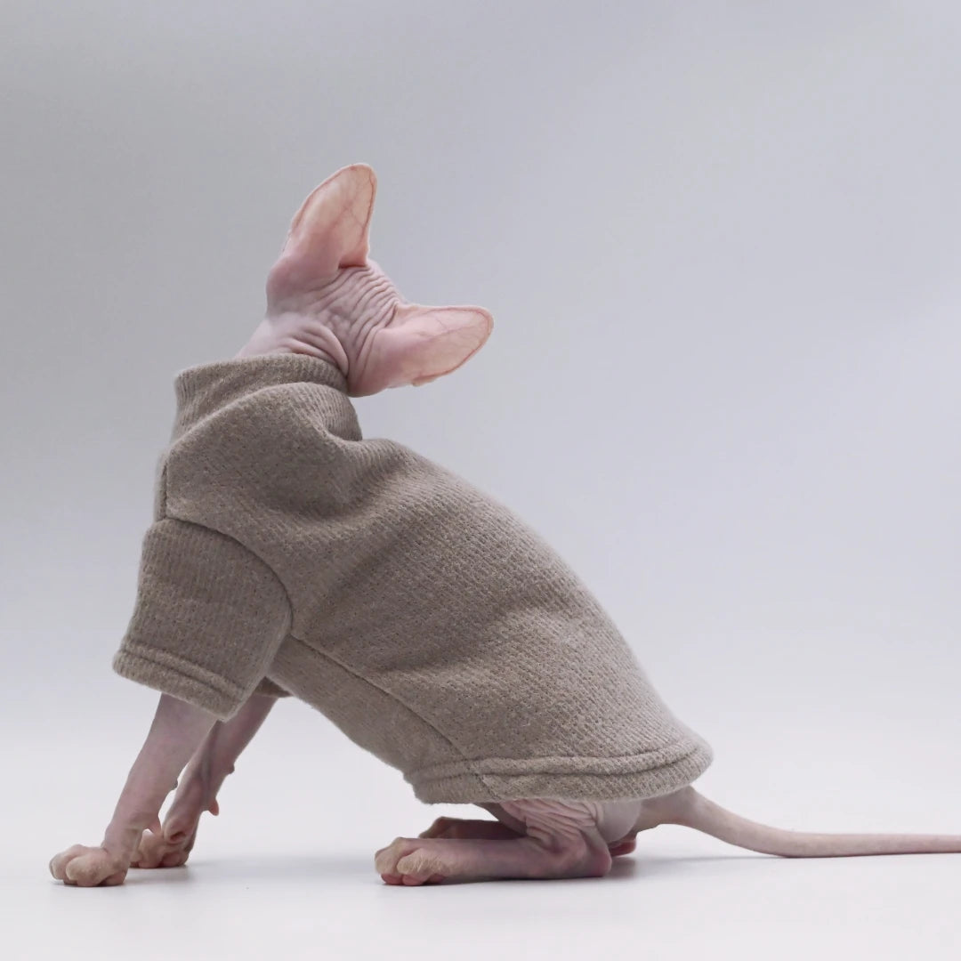 Double Layered Knit Sphynx Cat Jumper Sweater