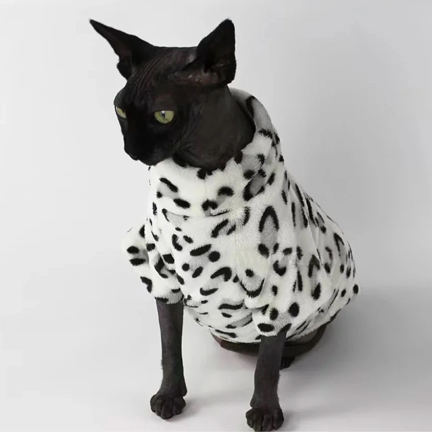 Snow Leopard Sphynx Cat Fleece