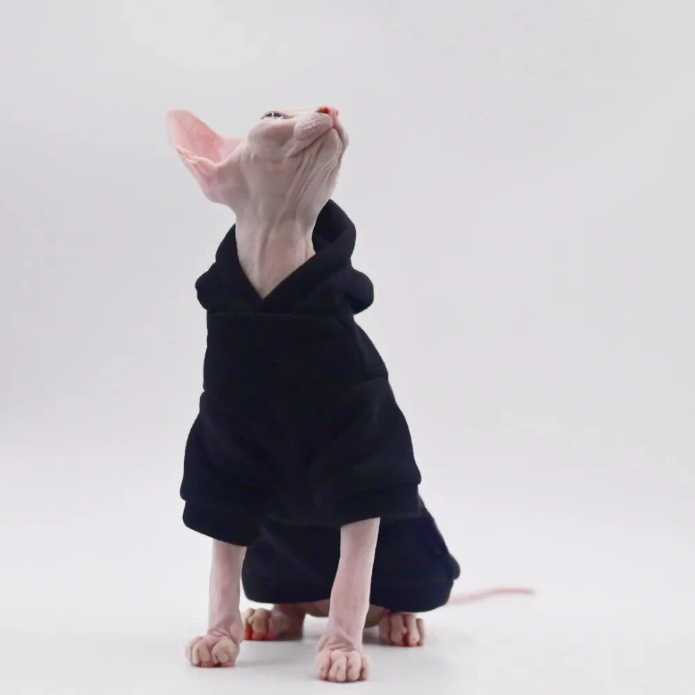 Sphynx Cat Sweatshirt Hoody - Black