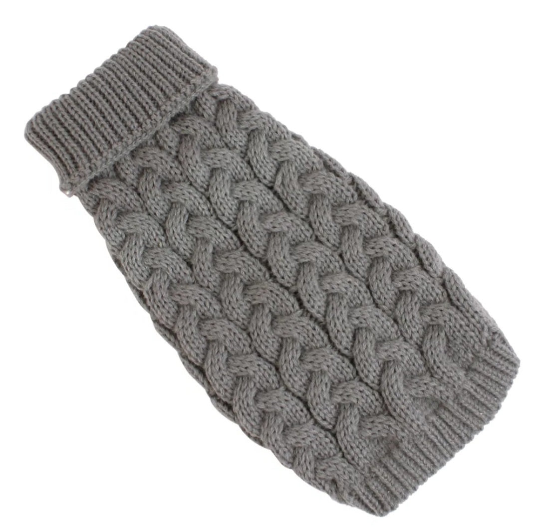 Cable Knit Sphynx Cat Jumper Sweater - Grey