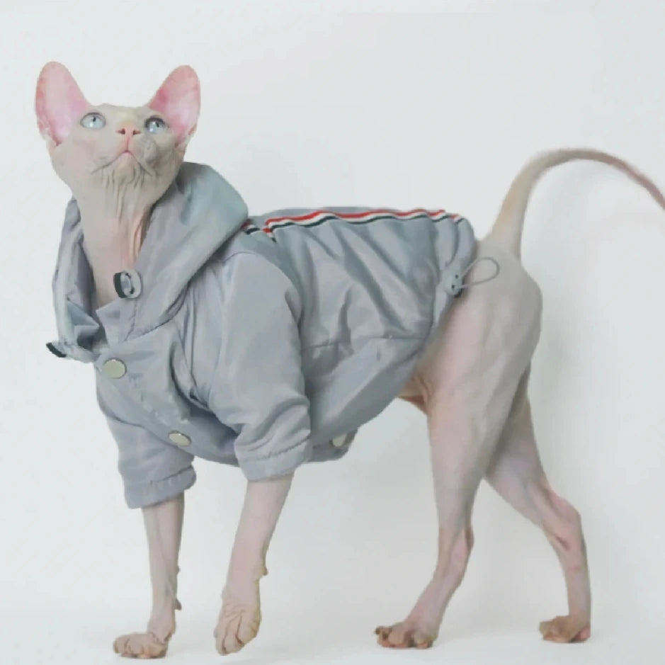 Super Warm Sphynx Cat Sport Jacket Hoody