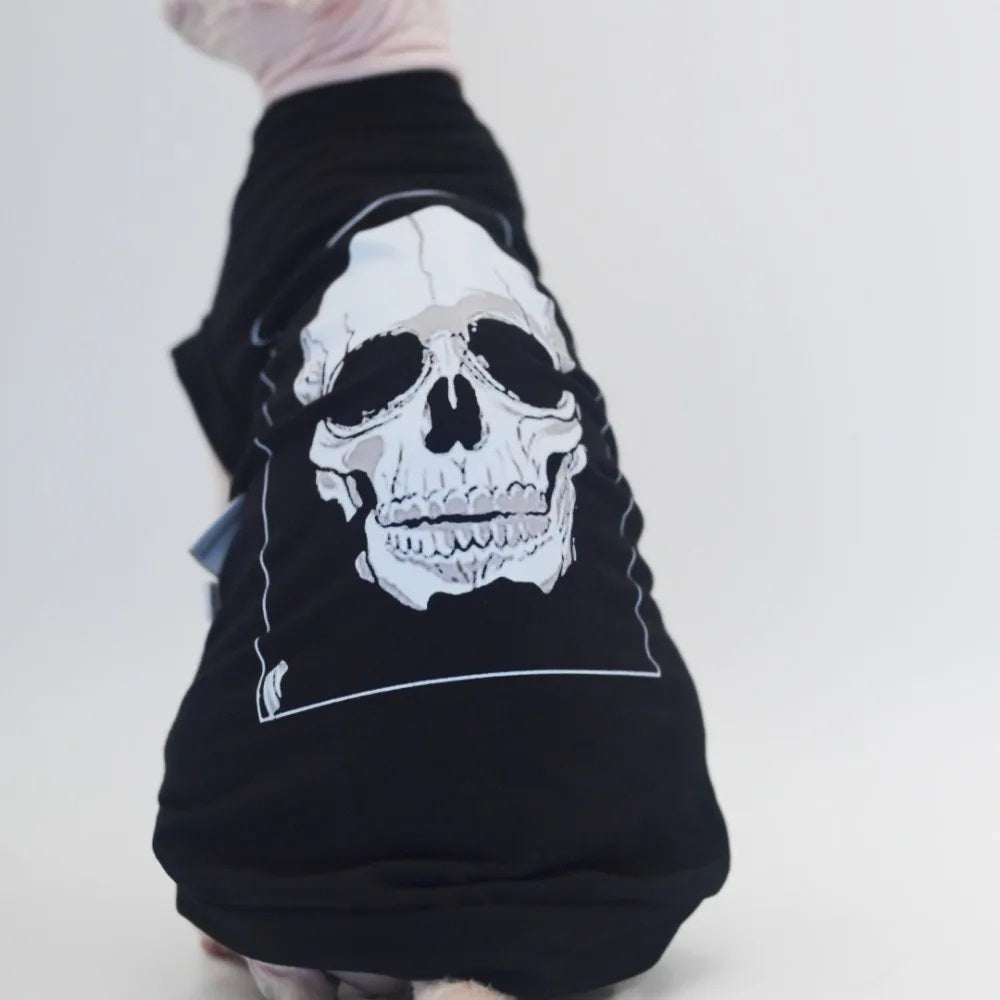 Skull Sphynx Cat T-shirt - Black