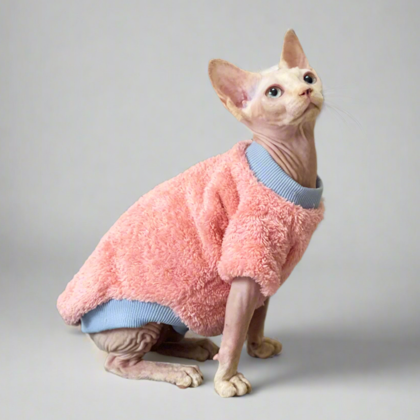 Fluffy Fleece Sphynx Cat Jumpers