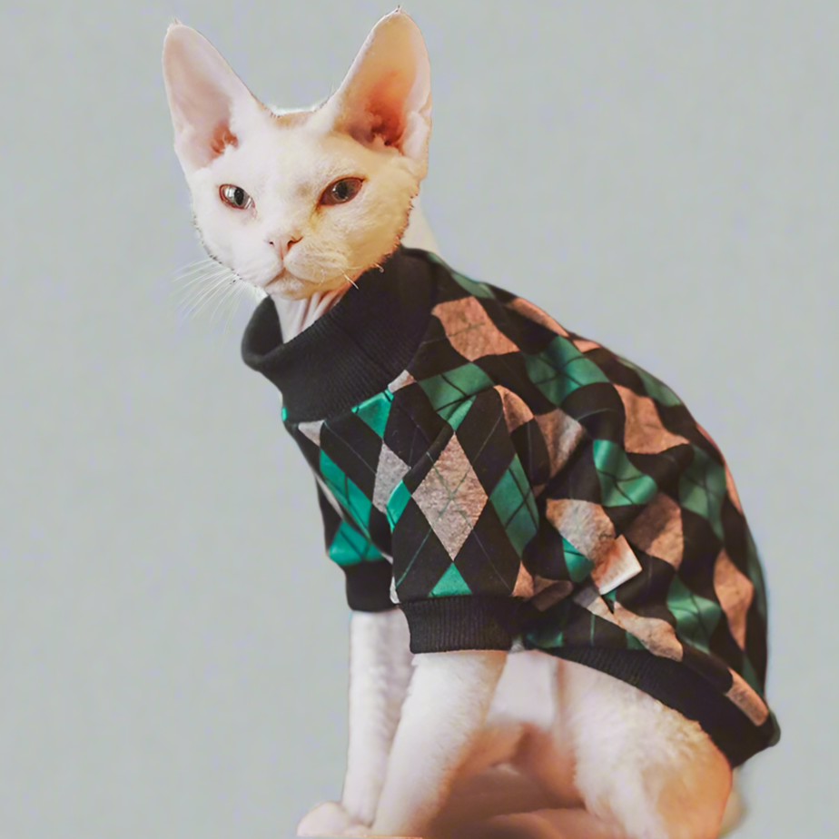 Diamond Sphynx Cat Sweater Jumper