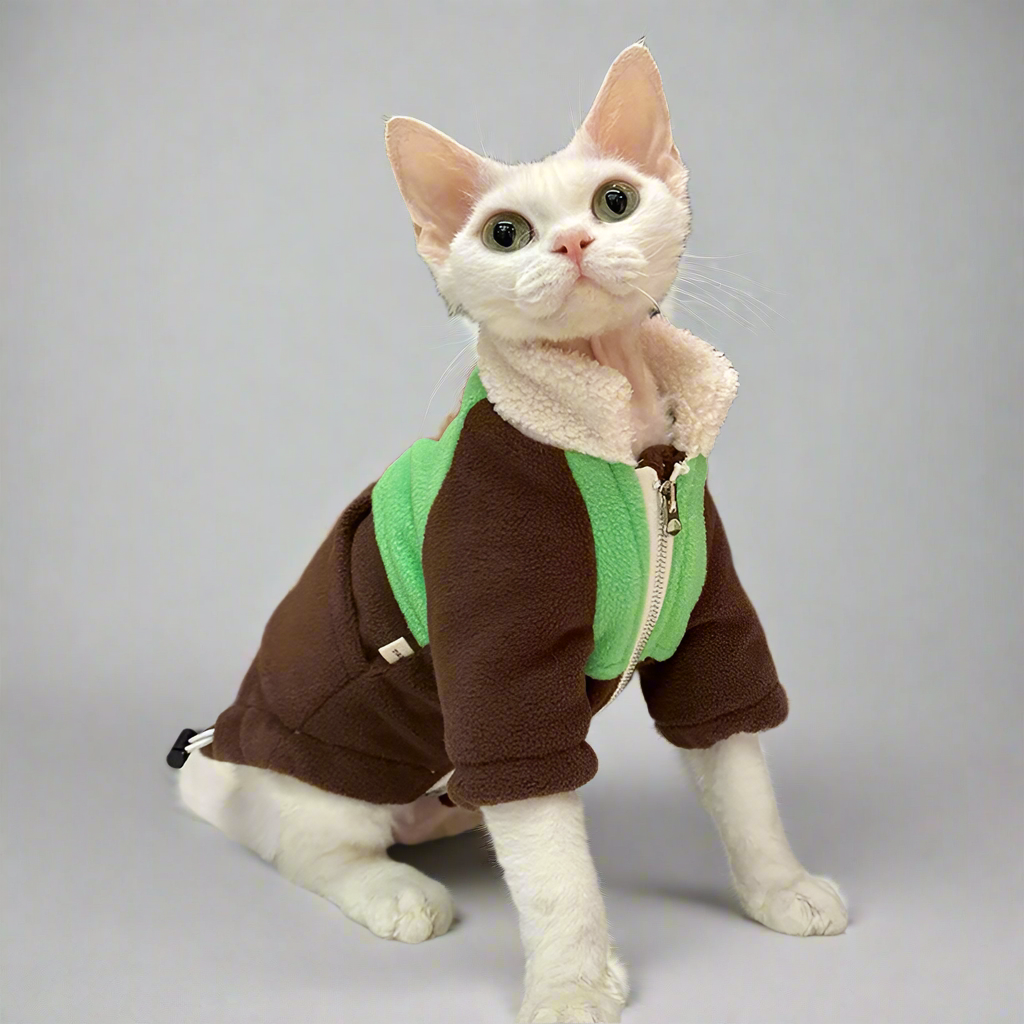 Lambswool-style Sphynx Cat Fleece Jacket