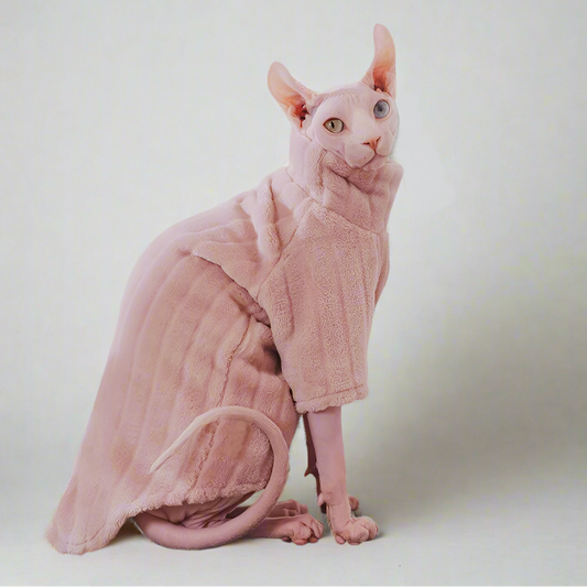 Deluxe Sphynx Cat Striped Fleece