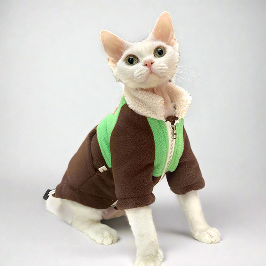 Lambswool-style Sphynx Cat Fleece Jacket