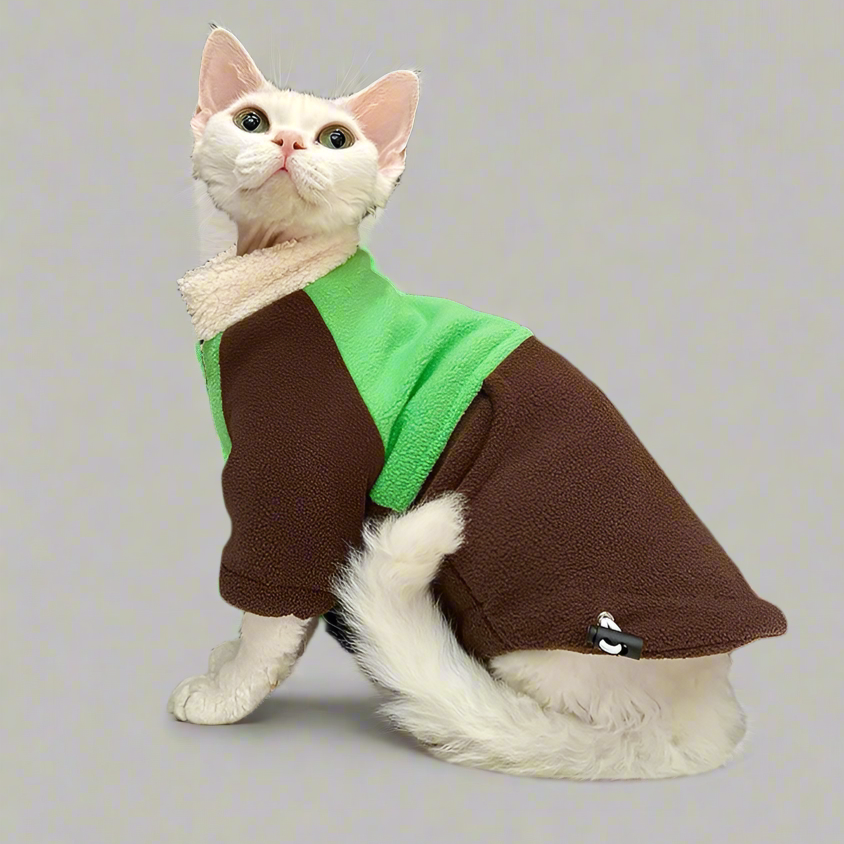 Lambswool-style Sphynx Cat Fleece Jacket