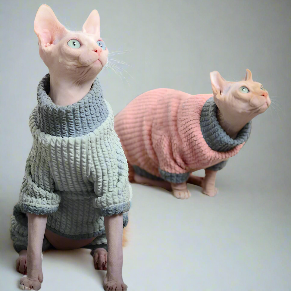 Waffle Warm Soft 4-Legged Sphynx Top