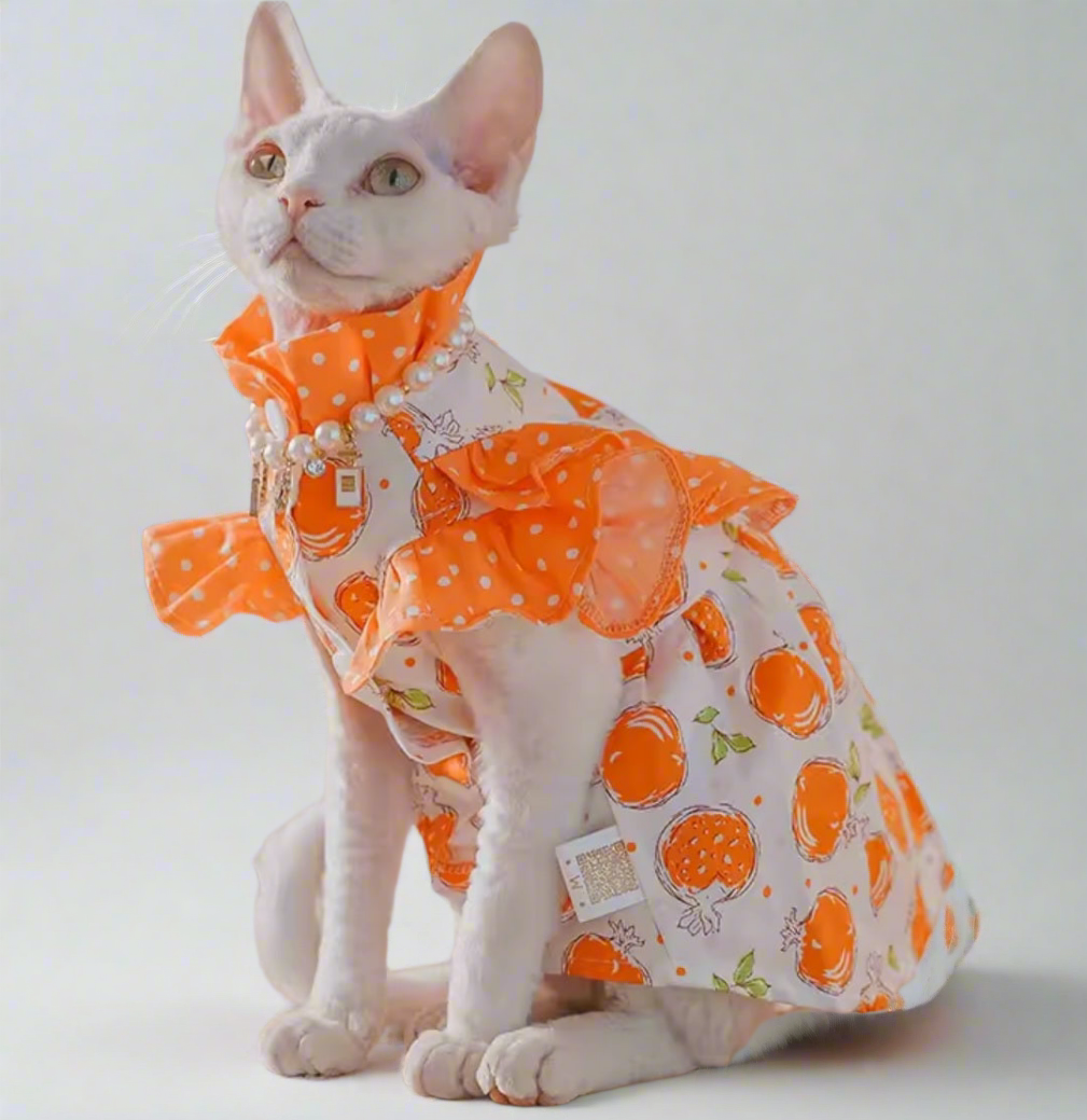 Pomegranate Fruit Sphynx Cat Dress