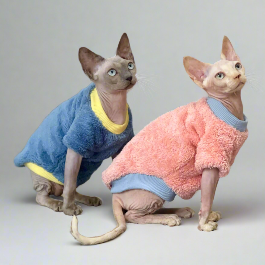 Fluffy Fleece Sphynx Cat Jumpers