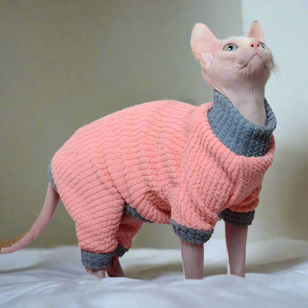 Waffle Warm Soft 4-Legged Sphynx Top