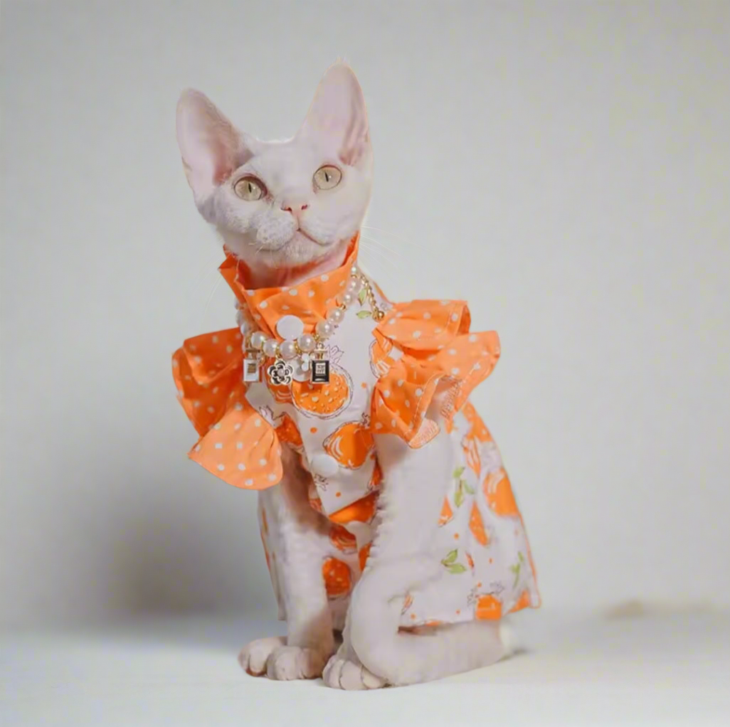 Pomegranate Fruit Sphynx Cat Dress