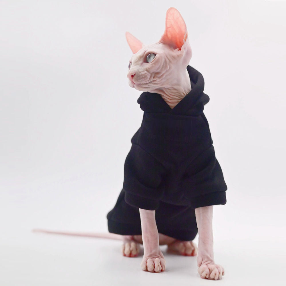 Sphynx Cat Sweatshirt Hoody - Black