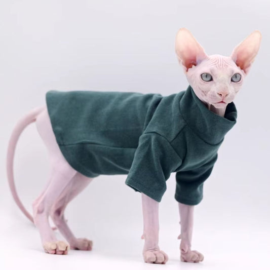 Polaire pour chat Sphynx (cou plus long) - Vert