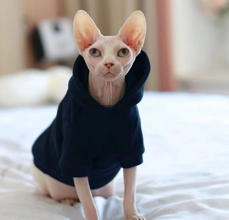 Sphynx Cat Sweatshirt Hoody - Blue