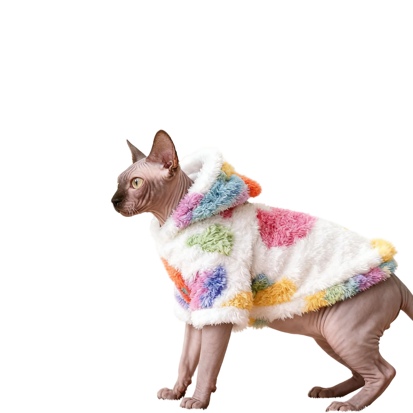 SALE Floral Sphynx Cat Fleece Sweater Jumper