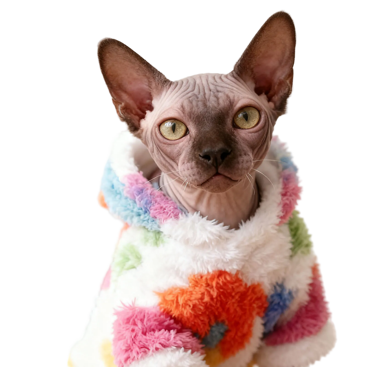 SALE Floral Sphynx Cat Fleece Sweater Jumper