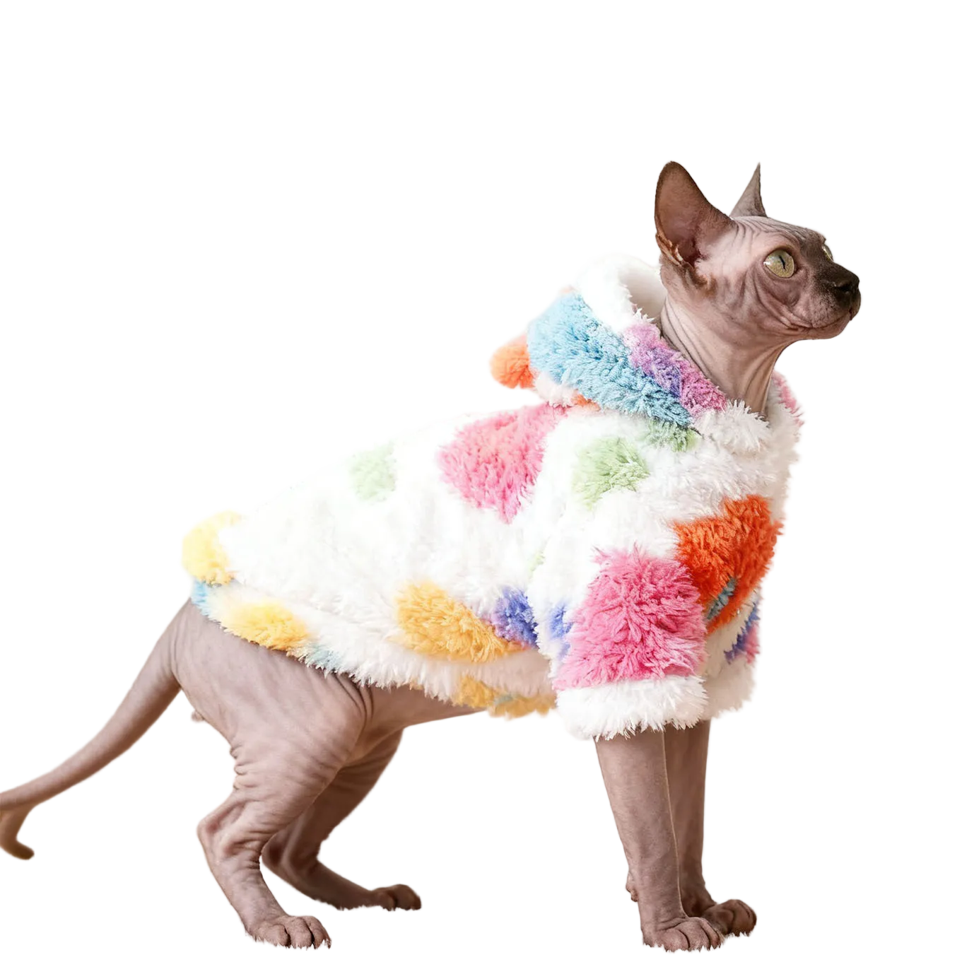 SALE Floral Sphynx Cat Fleece Sweater Jumper