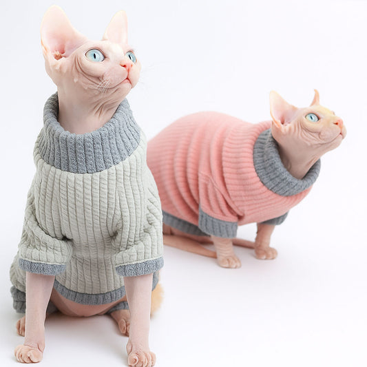 Waffle Warm Soft 4-Leg Sphynx Jumpsuit