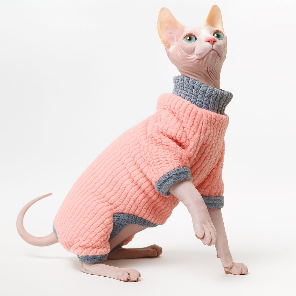 Waffle Warm Soft 4-Leg Sphynx Jumpsuit