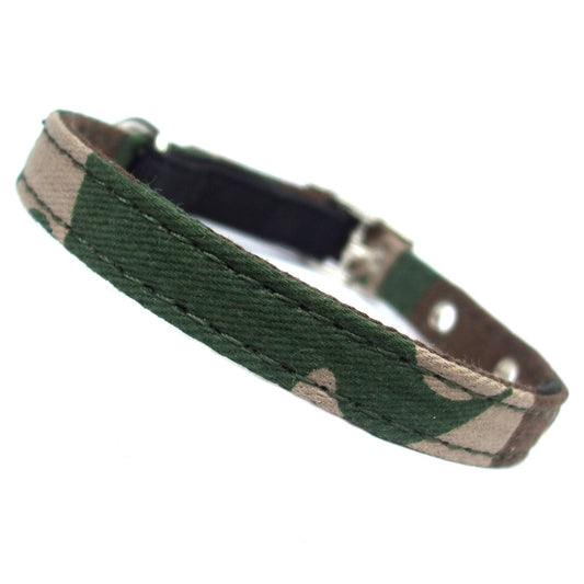 Green Army Canvas Cat Collar Cat Collars | Clothes for Cats
