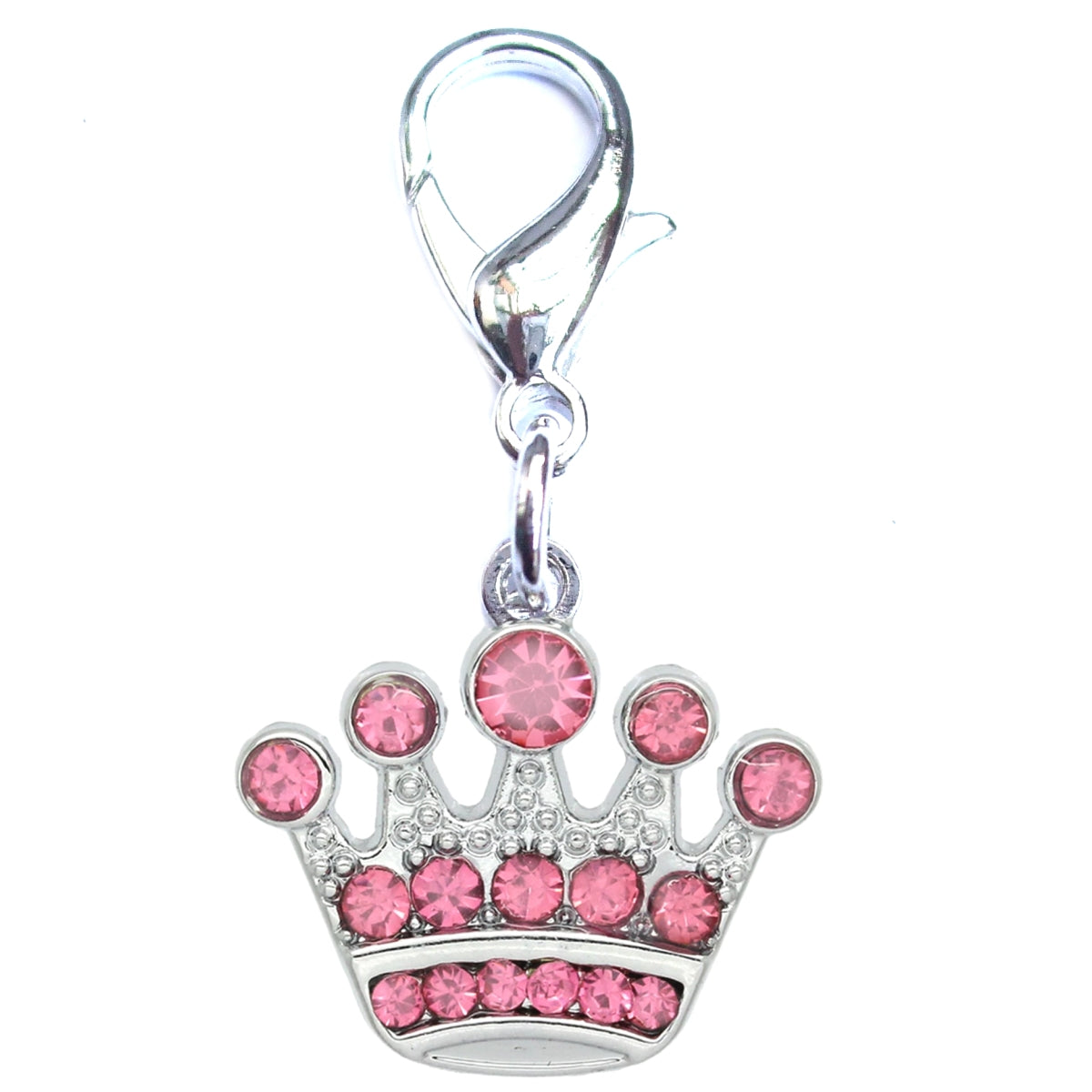 Crystal Crown Cat Charm - Pink Cat Charms | Clothes for Cats