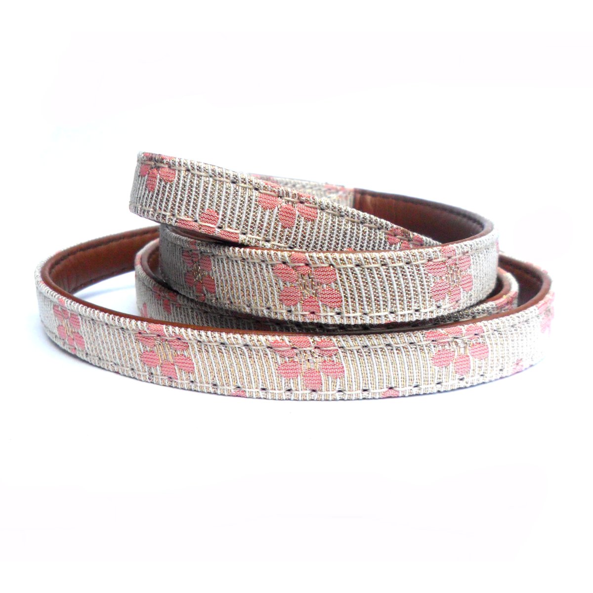 Dog Leads Flower Fabric Dog Leads - Pink - Prince & Princess Designer Petwear 