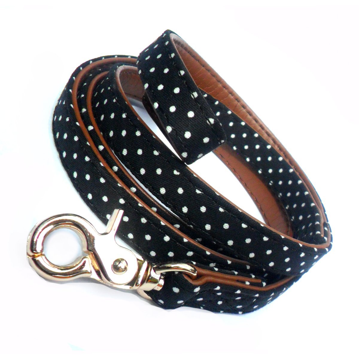 Dog Leads Polka Dot Fabric Dog Leads - Prince & Princess Designer Petwear 