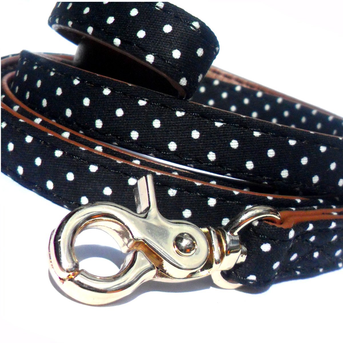 Dog Leads Polka Dot Fabric Dog Leads - Prince & Princess Designer Petwear 