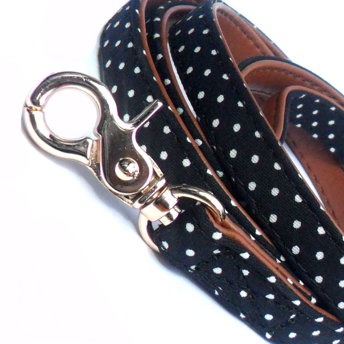 Dog Leads Polka Dot Fabric Dog Leads - Prince & Princess Designer Petwear 