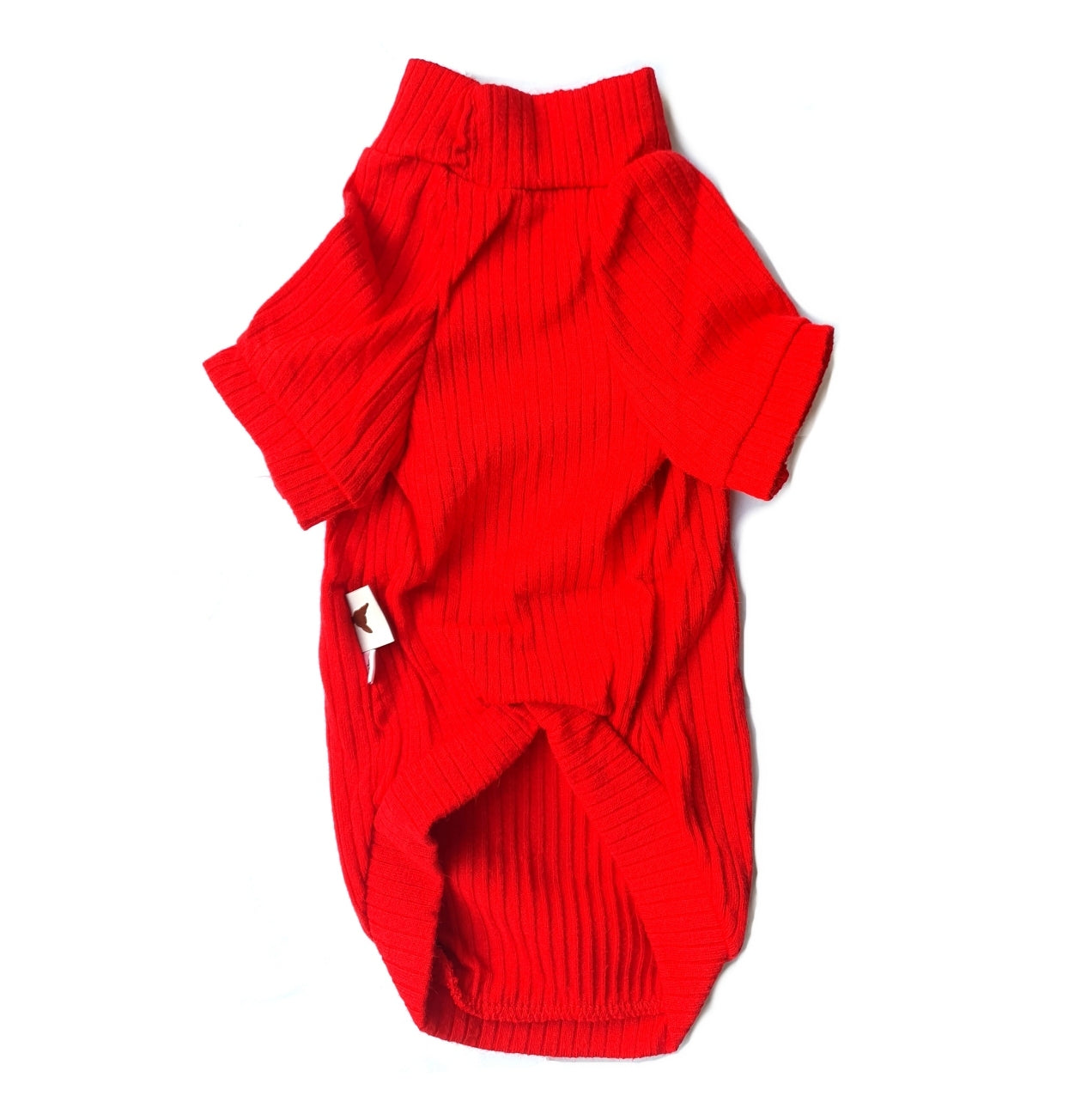 Sphynx Cat Ribbed Thin Stretch Knit - Red Cat Jumpers | Clothes for Cats