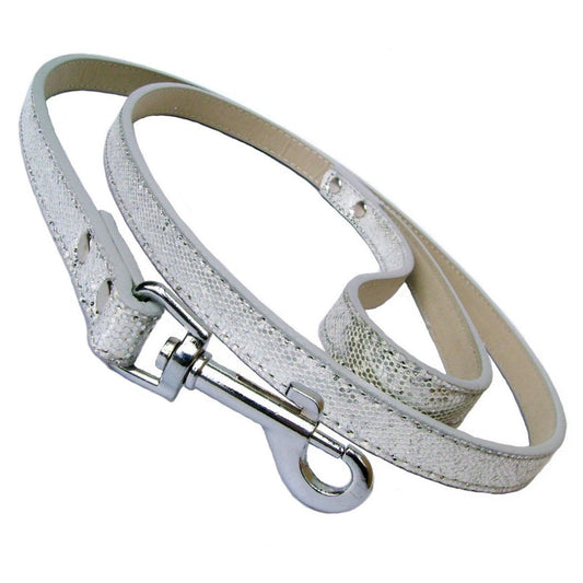 Silver Sparkly Cat Lead