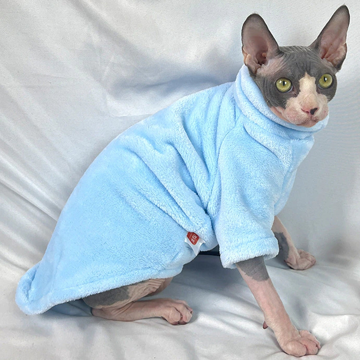 Sphynx Cat Teddy Fleece Wearable Blanket Sweater Jumper Cat Jumpers | Clothes for Cats
